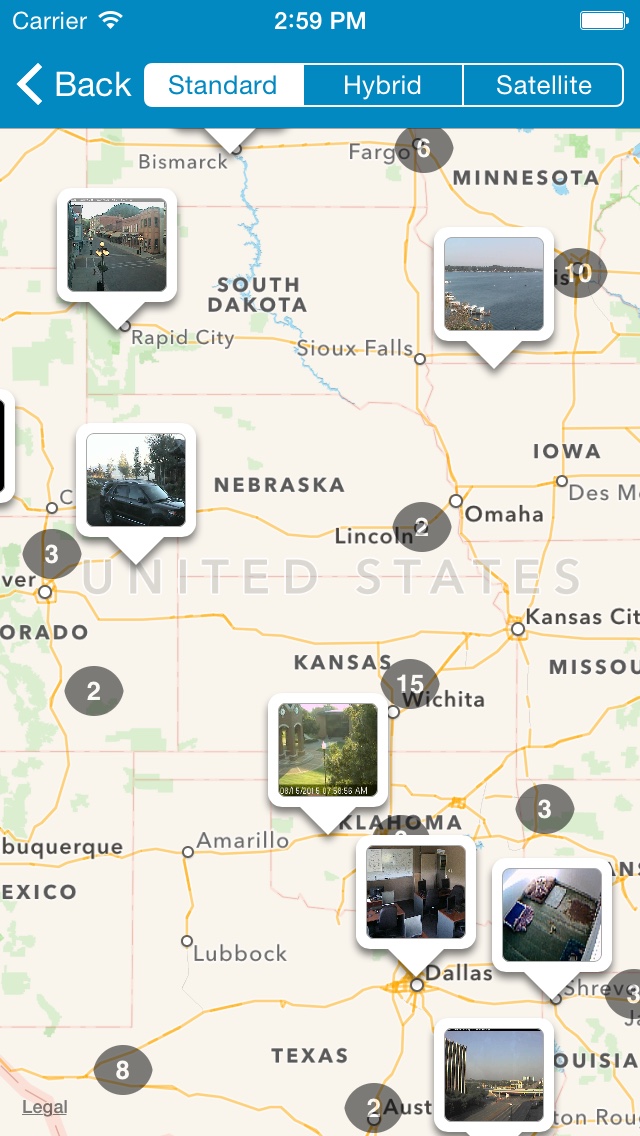 Sélection de caméras